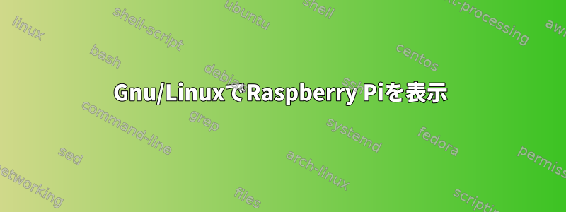 Gnu/LinuxでRaspberry Piを表示