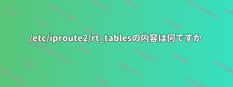 /etc/iproute2/rt_tablesの内容は何ですか