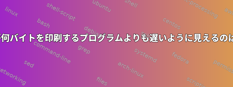 lsb_releaseが何バイトを印刷するプログラムよりも遅いように見えるのはなぜですか？