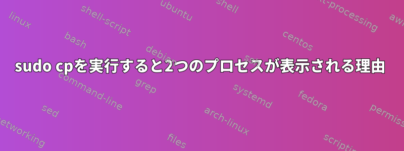 sudo cpを実行すると2つのプロセスが表示される理由