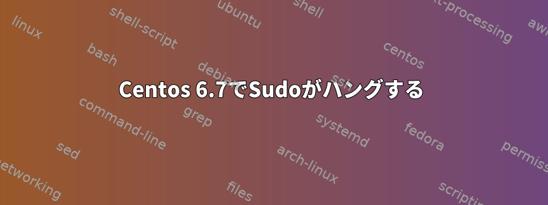 Centos 6.7でSudoがハングする