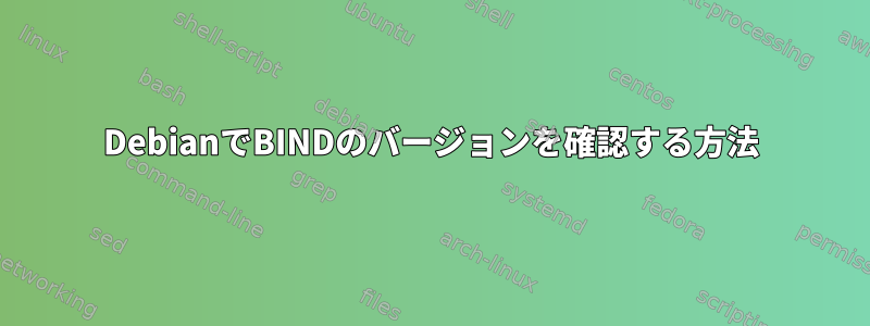 DebianでBINDのバージョンを確認する方法