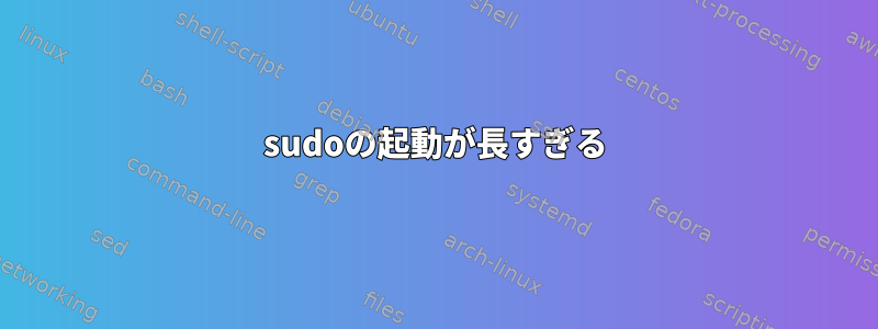 sudoの起動が長すぎる