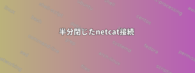 半分閉じたnetcat接続