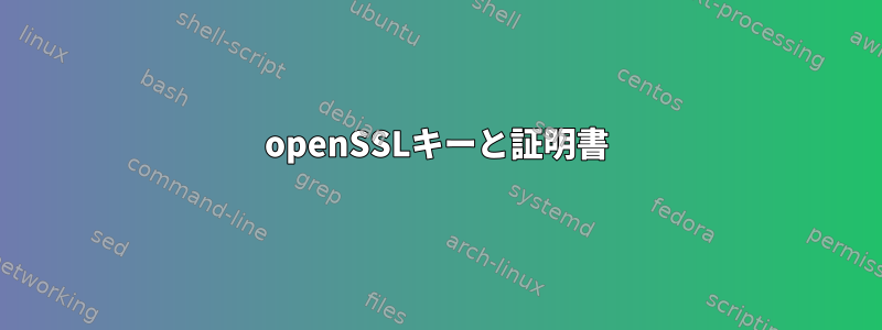 openSSLキーと証明書