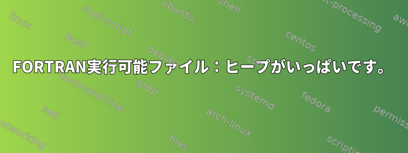 FORTRAN実行可能ファイル：ヒープがいっぱいです。