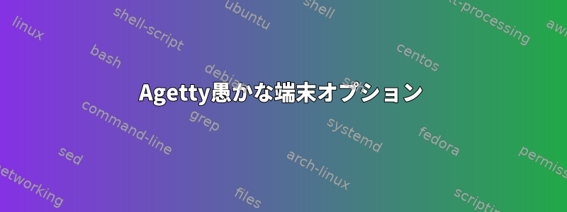 Agetty愚かな端末オプション