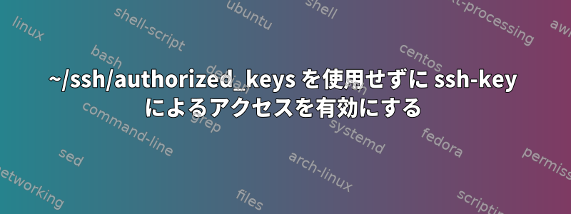 ~/ssh/authorized_keys を使用せずに ssh-key によるアクセスを有効にする