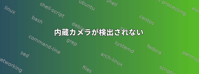 内蔵カメラが検出されない