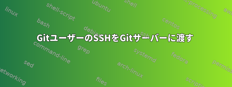 GitユーザーのSSHをGitサーバーに渡す