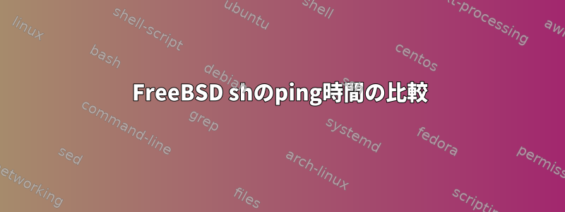 FreeBSD shのping時間の比較