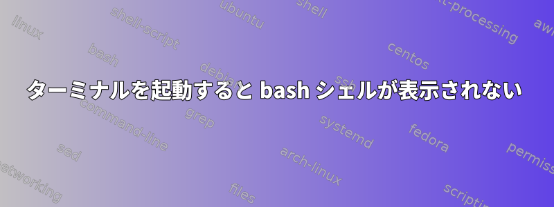 ターミナルを起動すると bash シェルが表示されない