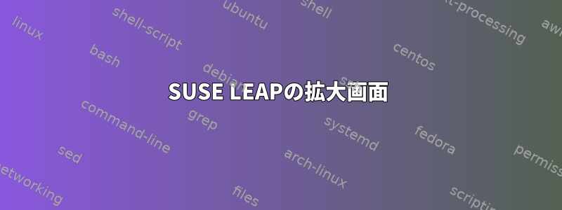 SUSE LEAPの拡大画面