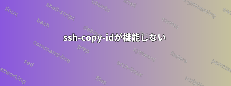 ssh-copy-idが機能しない