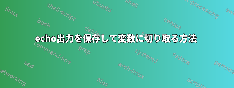 echo出力を保存して変数に切り取る方法