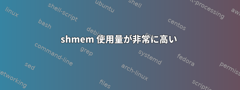 shmem 使用量が非常に高い