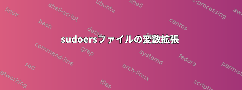 sudoersファイルの変数拡張