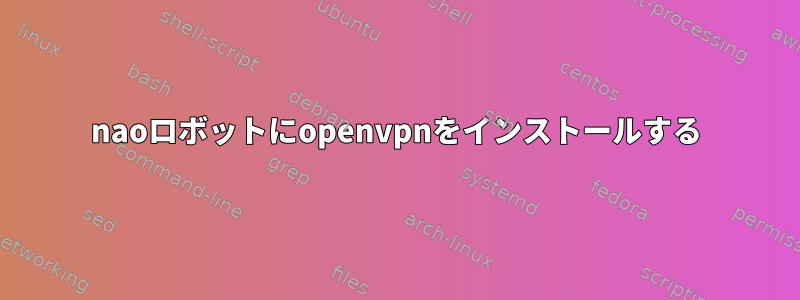 naoロボットにopenvpnをインストールする