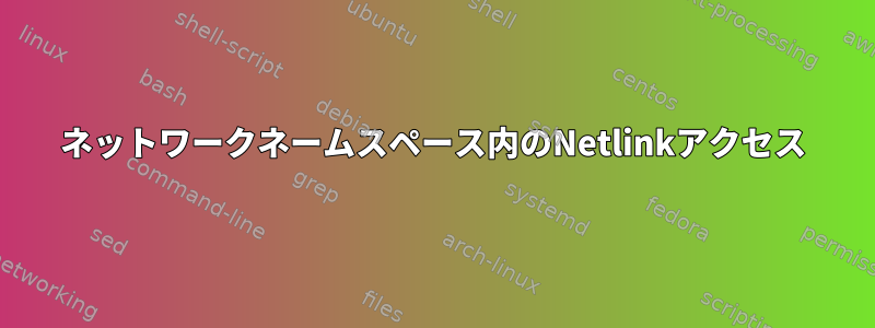 ネットワークネームスペース内のNetlinkアクセス