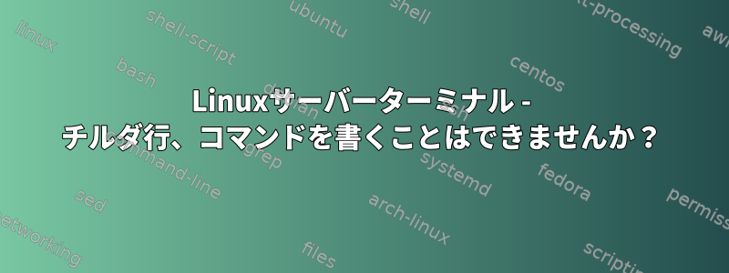 Linuxサーバーターミナル - チルダ行、コマンドを書くことはできませんか？