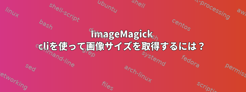 ImageMagick cliを使って画像サイズを取得するには？