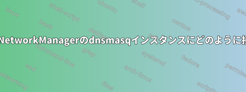 dbusを介してNetworkManagerのdnsmasqインスタンスにどのように接続しますか？