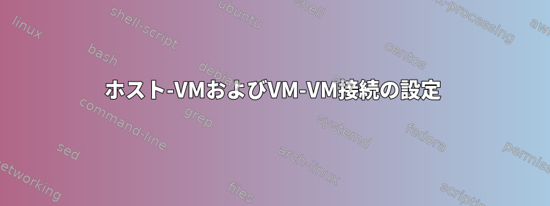 ホスト-VMおよびVM-VM接続の設定