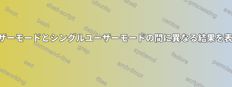 fsckはマルチユーザーモードとシングルユーザーモードの間に異なる結果を表示するようです。