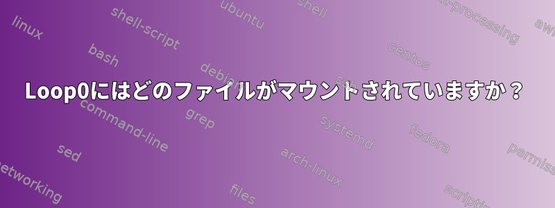 Loop0にはどのファイルがマウントされていますか？