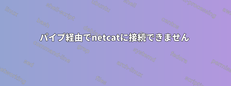 パイプ経由でnetcatに接続できません