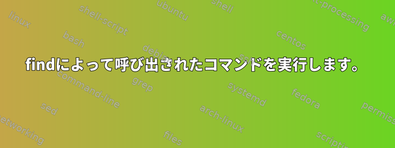 findによって呼び出されたコマンドを実行します。