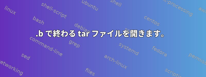 .b で終わる tar ファイルを開きます。