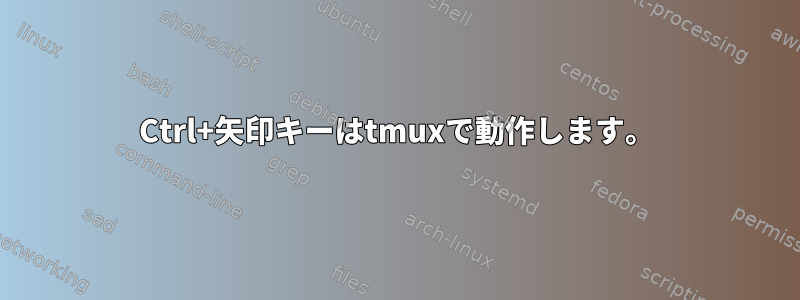 Ctrl+矢印キーはtmuxで動作します。