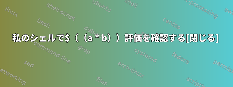 私のシェルで$（（a * b））評価を確認する[閉じる]