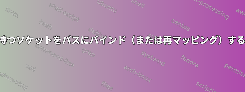 抽象名を持つソケットをパスにバインド（または再マッピング）する方法は？