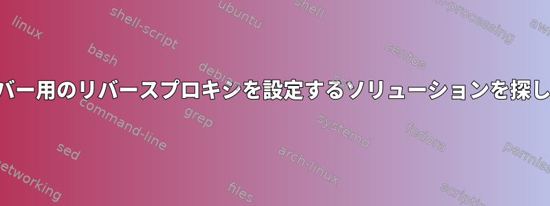 ゲームサーバー用のリバースプロキシを設定するソリューションを探しています。