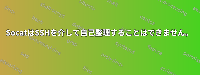 SocatはSSHを介して自己整理することはできません。