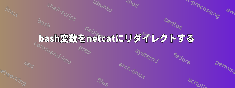 bash変数をnetcatにリダイレクトする