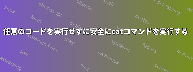 任意のコードを実行せずに安全にcatコマンドを実行する