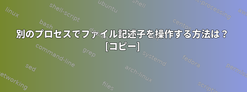 別のプロセスでファイル記述子を操作する方法は？ [コピー]