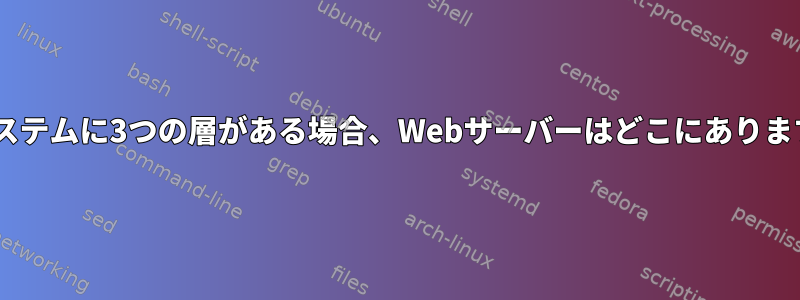 Nixシステムに3つの層がある場合、Webサーバーはどこにありますか？