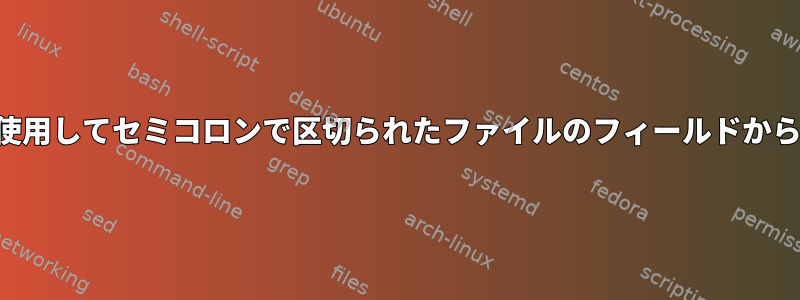 シェルスクリプトを使用してセミコロンで区切られたファイルのフィールドからスペースを削除する