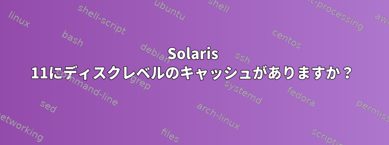 Solaris 11にディスクレベルのキャッシュがありますか？