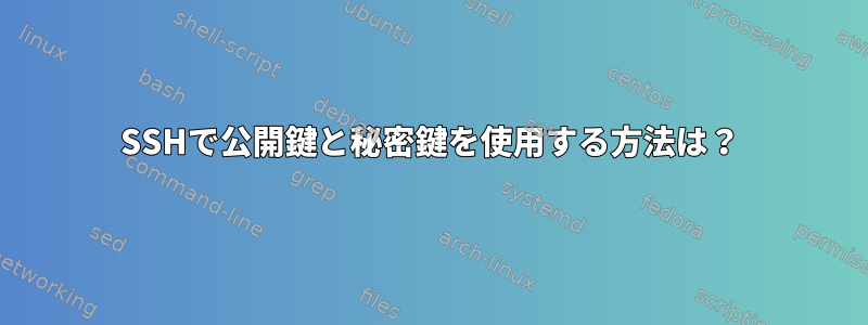 SSHで公開鍵と秘密鍵を使用する方法は？