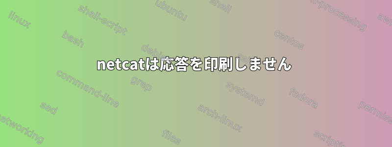 netcatは応答を印刷しません