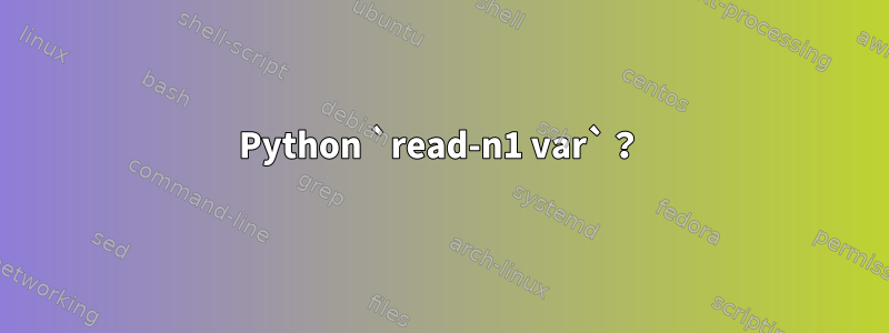 Python `read-n1 var`？