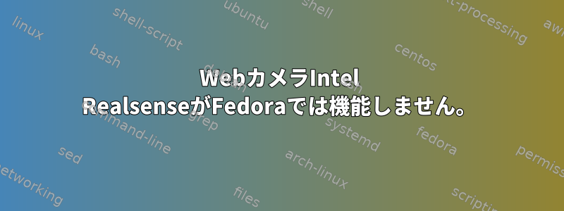 WebカメラIntel RealsenseがFedoraでは機能しません。