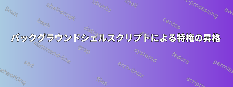 バックグラウンドシェルスクリプトによる特権の昇格