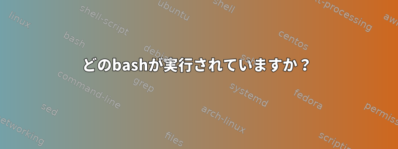 どのbashが実行されていますか？