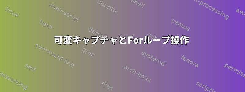 可変キャプチャとForループ操作